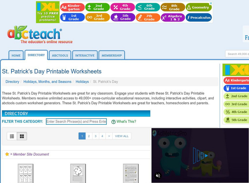 Abcteach: St. Patrick's Day Website Abcteach: St. Patrick's Day Website