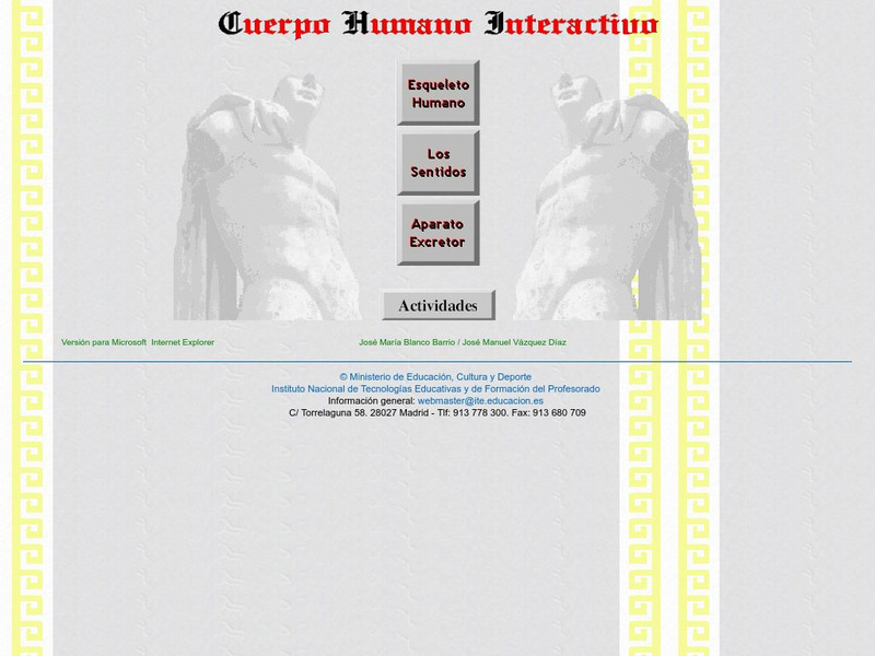 Ministerio De Educacion: Cuerpo Humano Interactivo Activity Ministerio De Educacion: Cuerpo Humano Interactivo Activity
