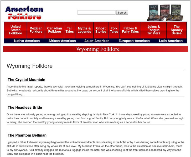 American Folklore: Wyoming Folklore Primary American Folklore: Wyoming Folklore Primary