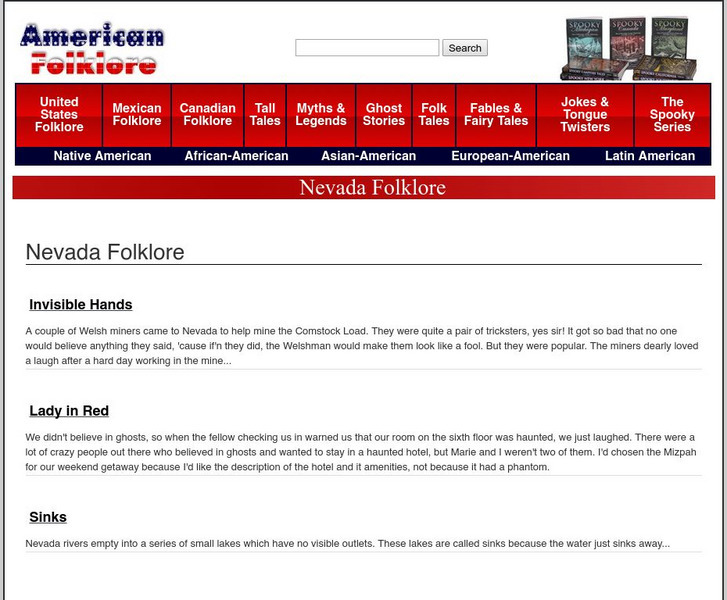 American Folklore: Nevada Folklore Primary American Folklore: Nevada Folklore Primary
