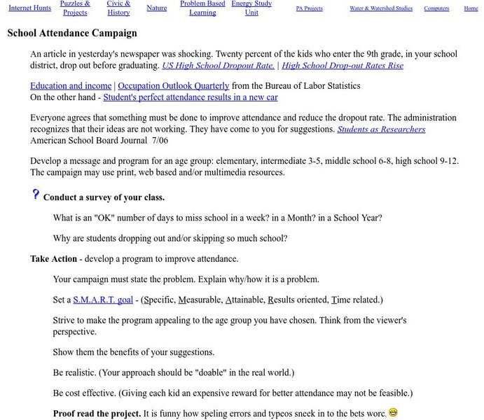 Mrs. O's House: School Attendance Campaign Lesson Plan Mrs. O's House: School Attendance Campaign Lesson Plan
