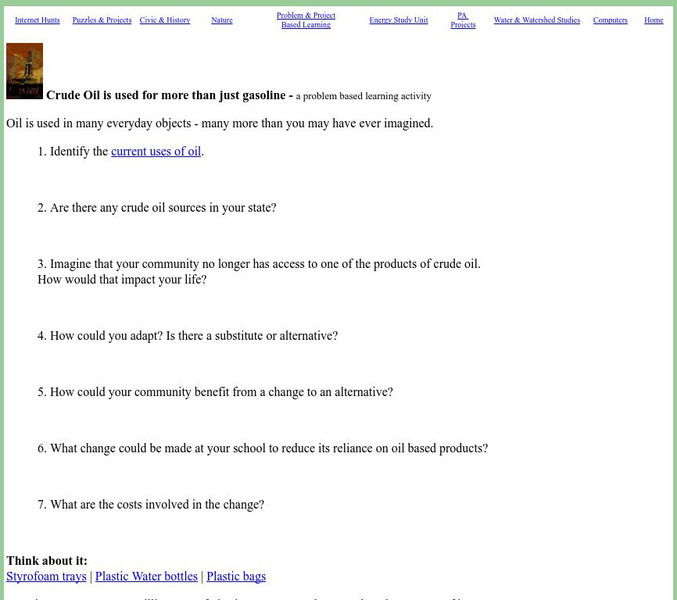 Mrs. O's House: Crude Oil Is Used for More Than Just Gasoline Lesson Plan Mrs. O's House: Crude Oil Is Used for More Than Just Gasoline Lesson Plan