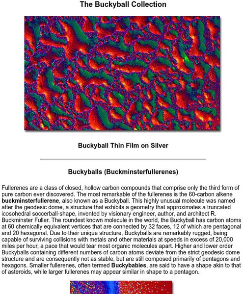Florida State University: Molecular Expressions: The Buckyball Collection Handout Florida State University: Molecular Expressions: The Buckyball Collection Handout