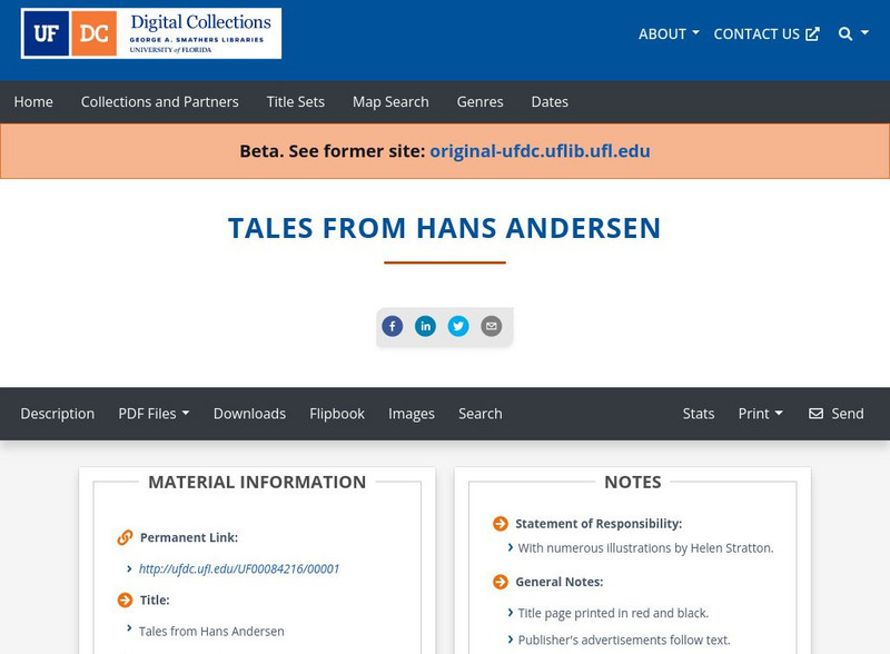 Baldwin Library: Tales From Hans Andersen Primary Baldwin Library: Tales From Hans Andersen Primary