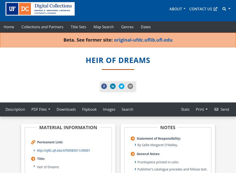 Baldwin Library: An Heir of Dreams Primary Baldwin Library: An Heir of Dreams Primary