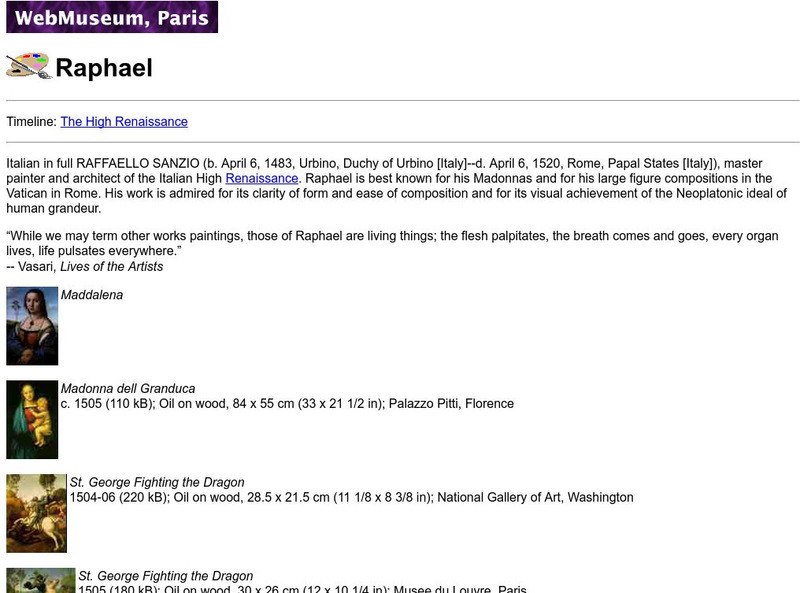 Ibiblio: Web Museum: Raphael Graphic Ibiblio: Web Museum: Raphael Graphic