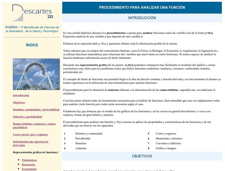 Ministerio De Educacion Y Ciencia: Procedimiento Para Analizar Una Funcion Activity Ministerio De Educacion Y Ciencia: Procedimiento Para Analizar Una Funcion Activity