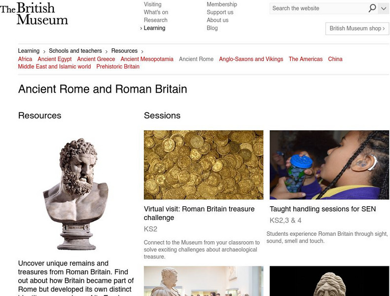 British Museum: Explore World Cultures: Ancient Rome Website