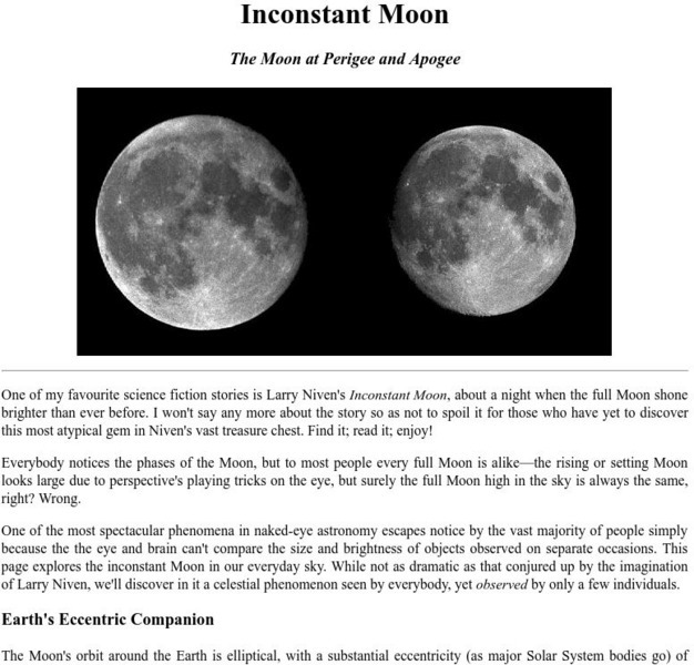 John Walker: Inconstant Moon: Moon at Perigee and Apogee Graphic John Walker: Inconstant Moon: Moon at Perigee and Apogee Graphic
