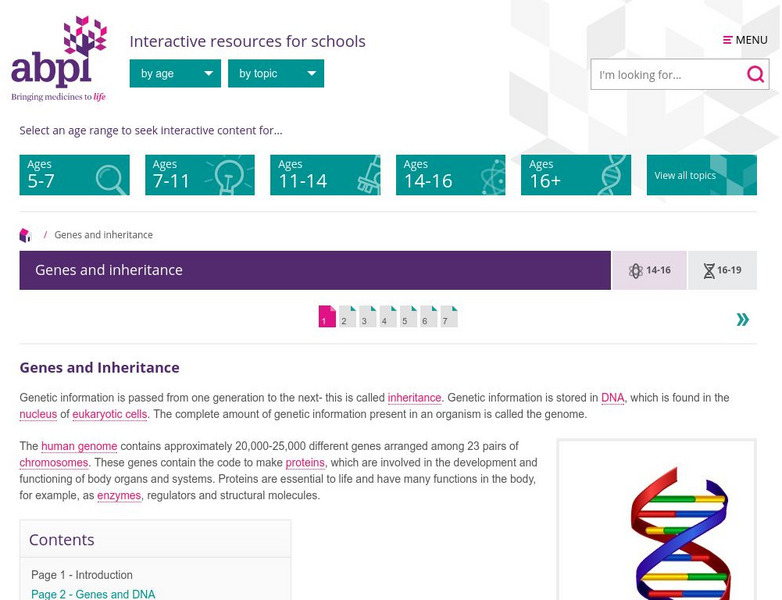 Abpi: Active Science: Genes and Inheritance Handout