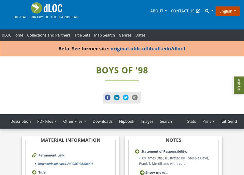 Baldwin Library: The Boys of '98 Primary Baldwin Library: The Boys of '98 Primary