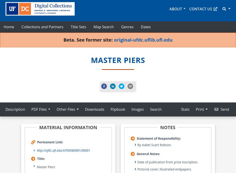 Baldwin Library: Master Piers Primary Baldwin Library: Master Piers Primary