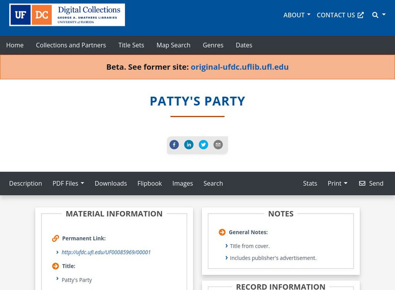 Baldwin Library: Patty's Party Primary Baldwin Library: Patty's Party Primary