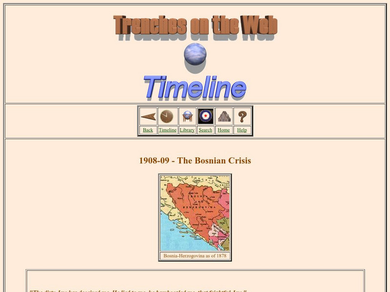 Worldwar1.com: Trenches on the Web: 1908 09 the Bosnian Crisis Handout