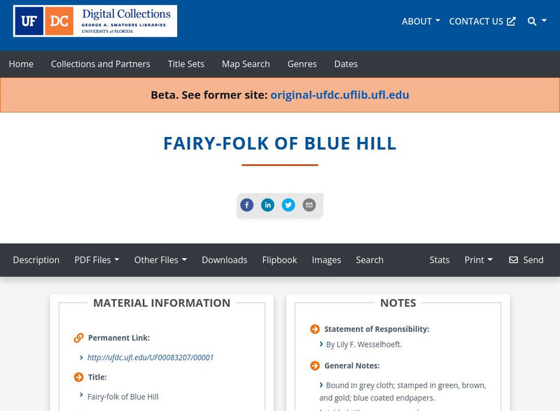 Baldwin Library: The Fairy Folk of Blue Hill Primary Baldwin Library: The Fairy Folk of Blue Hill Primary