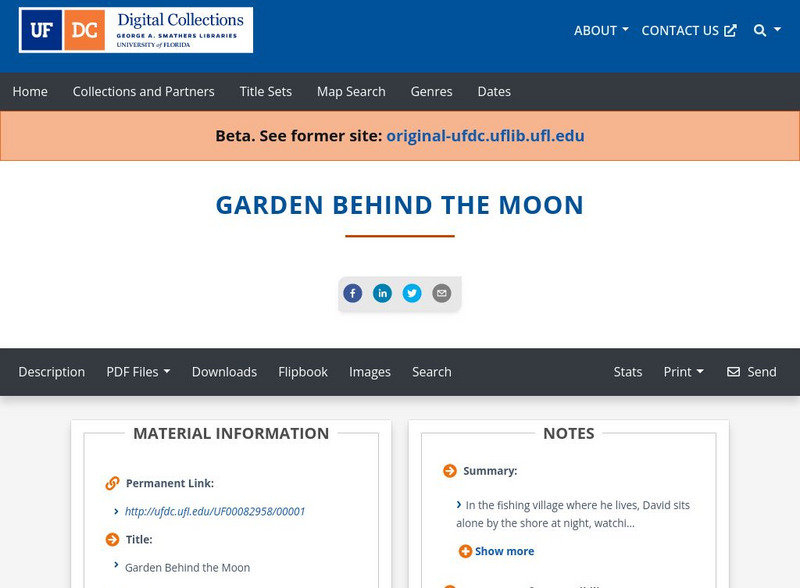 Baldwin Library: The Garden Behind the Moon Primary Baldwin Library: The Garden Behind the Moon Primary