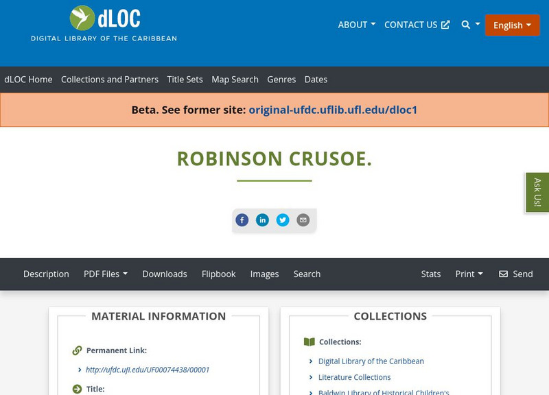 Baldwin Library: Robinson Crusoe (Mc Loughlin) Primary Baldwin Library: Robinson Crusoe (Mc Loughlin) Primary