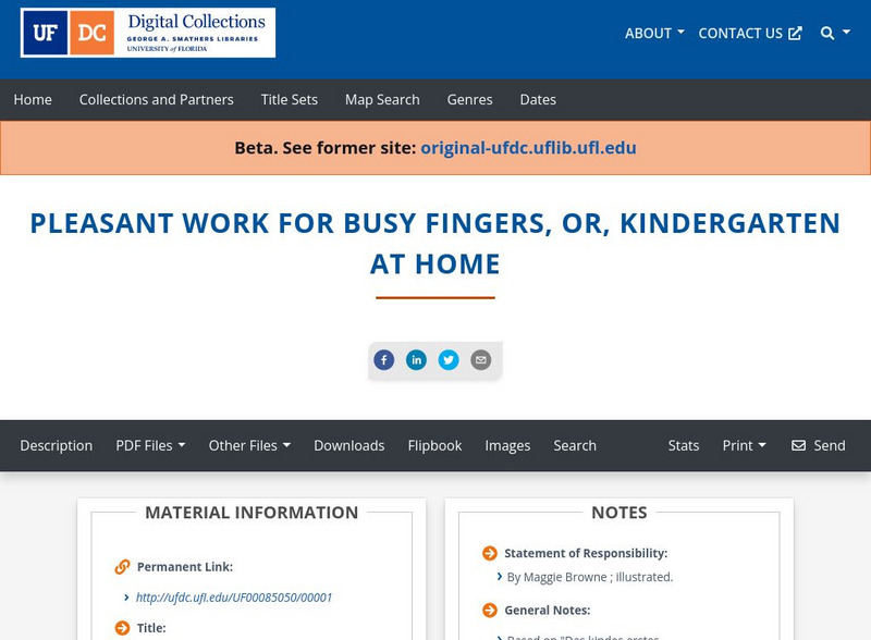 Baldwin Library: Pleasant Work for Busy Fingers Primary Baldwin Library: Pleasant Work for Busy Fingers Primary