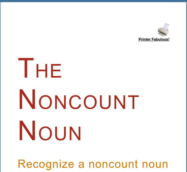 Grammar Bytes: The Noncount Noun Handout