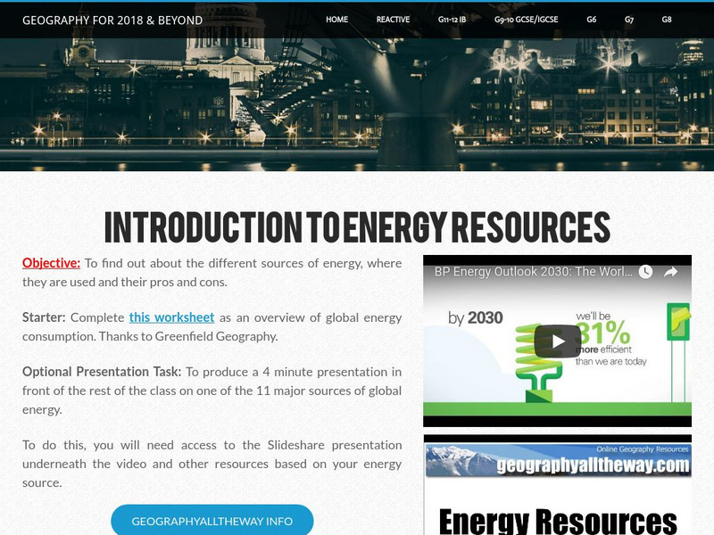 Geographypods: Theme 3: Economic Development: Energy Systems Unit Plan Geographypods: Theme 3: Economic Development: Energy Systems Unit Plan