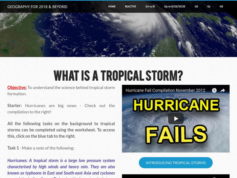Geographypods: Hazards and Risk Management: Tropical Storms Unit Plan Geographypods: Hazards and Risk Management: Tropical Storms Unit Plan
