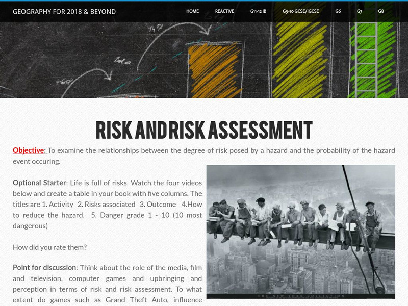 Geographypods: Hazards and Risk Management: Risk and Risk Assessment Unit Plan Geographypods: Hazards and Risk Management: Risk and Risk Assessment Unit Plan