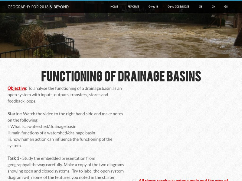 Geographypods: Freshwater: Issues and Conflicts: Drainage Basins and Flooding Unit Plan Geographypods: Freshwater: Issues and Conflicts: Drainage Basins and Flooding Unit Plan