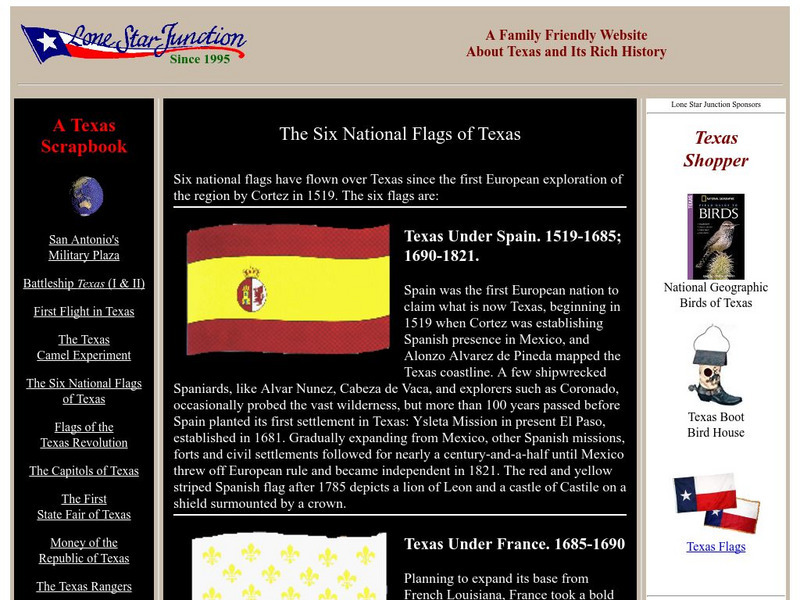 Lone Star Junction: The Six National Flags of Texas Handout