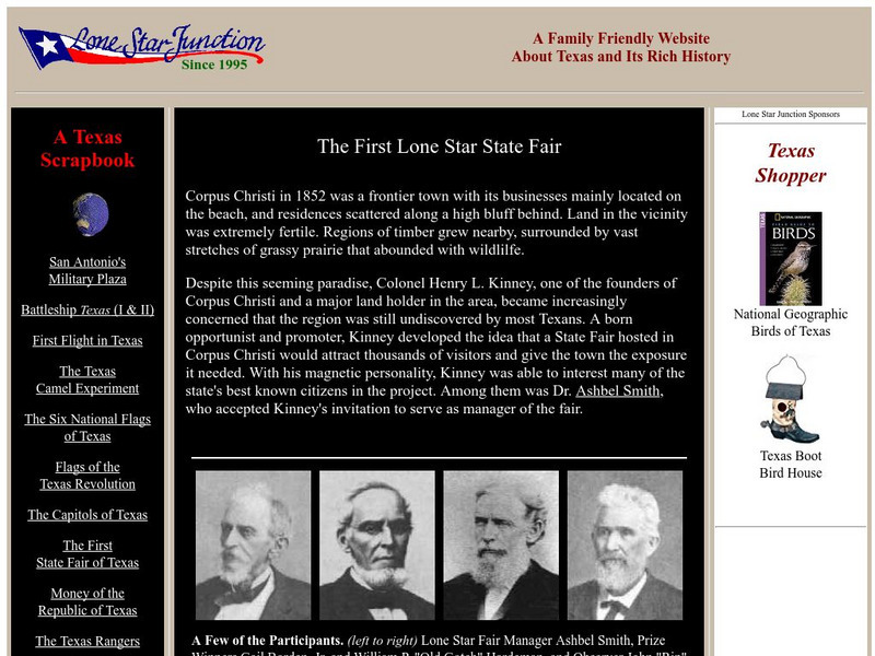 Lone Star Junction: The First Lone Star State Fair Handout Lone Star Junction: The First Lone Star State Fair Handout