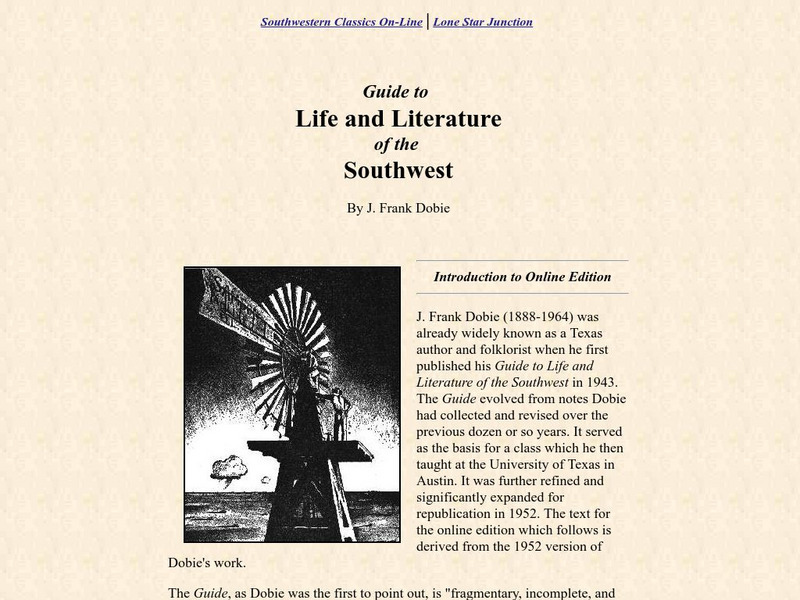 Lone Star Junction: Guide to Life and Literature of the Southwest Primary Lone Star Junction: Guide to Life and Literature of the Southwest Primary