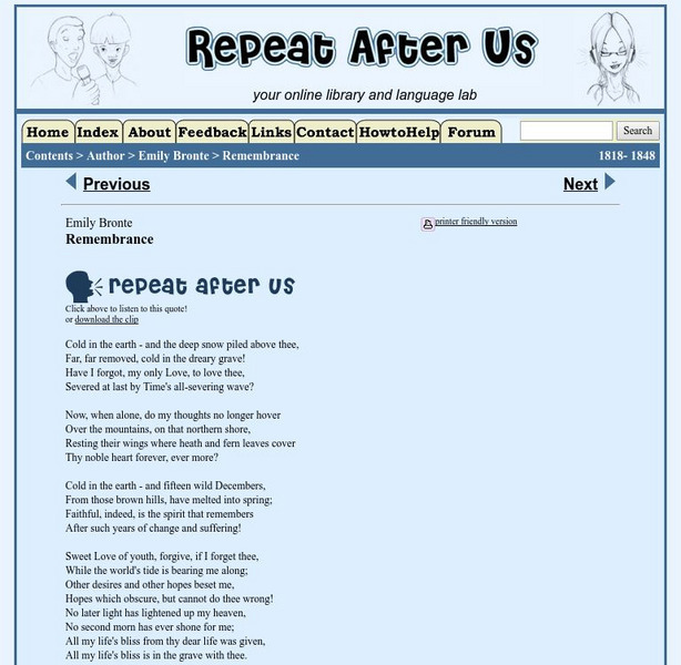 Repeat After Us: Remembrance Activity Repeat After Us: Remembrance Activity