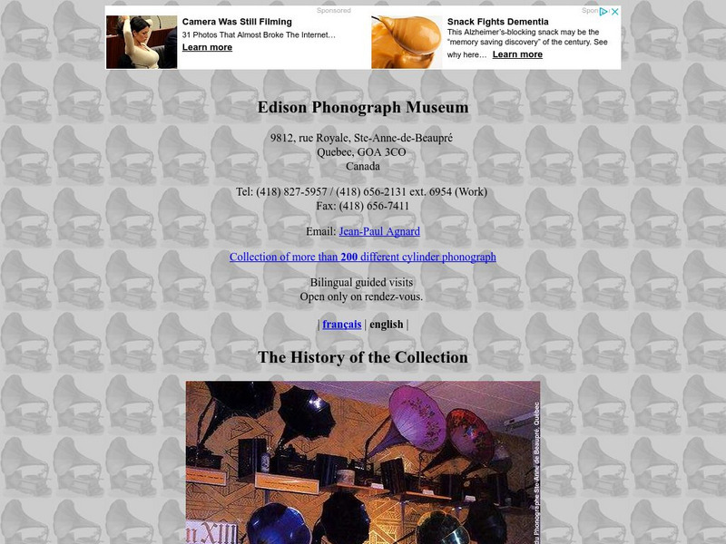 Edison Phonograph Museum Website Edison Phonograph Museum Website
