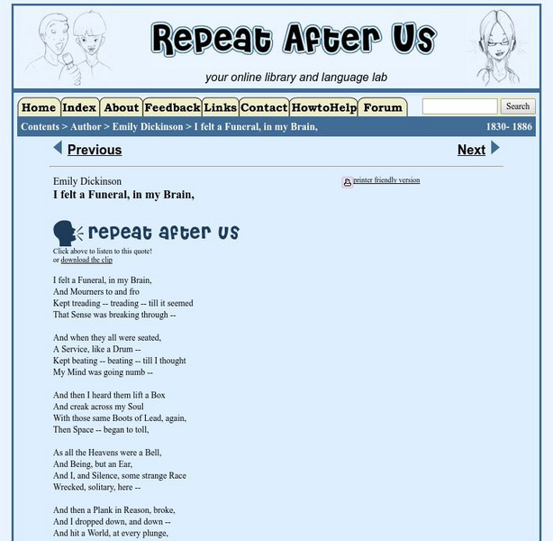 Repeat After Us: I Felt a Funeral, in My Brain Activity Repeat After Us: I Felt a Funeral, in My Brain Activity