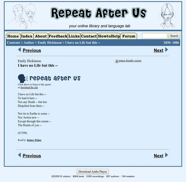 Repeat After Us: I Have No Life but This Activity Repeat After Us: I Have No Life but This Activity