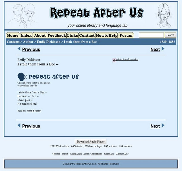 Repeat After Us: I Stole Them From a Bee Activity Repeat After Us: I Stole Them From a Bee Activity