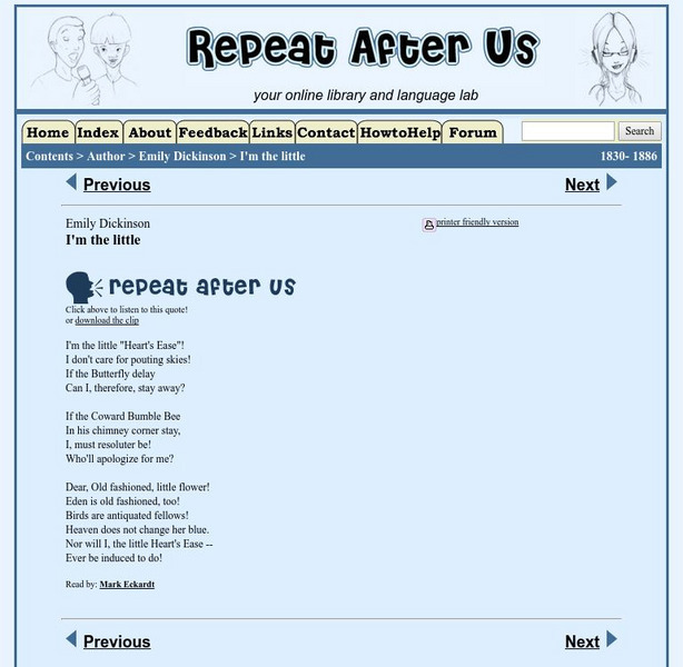 Repeat After Us: I'm the Little Activity Repeat After Us: I'm the Little Activity