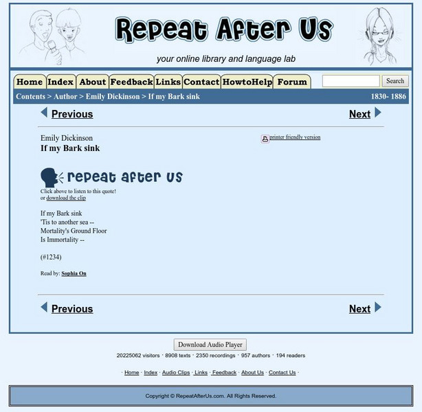 Repeat After Us: If My Bark Sink Activity Repeat After Us: If My Bark Sink Activity