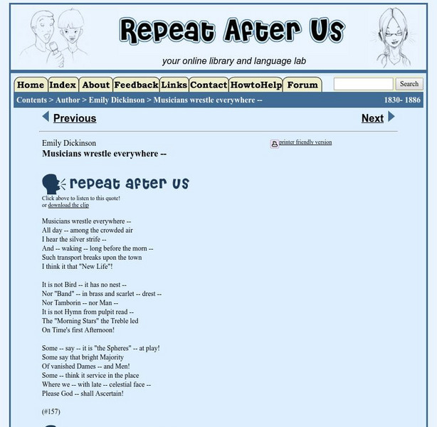 Repeat After Us: Musicians Wrestle Everywhere Activity Repeat After Us: Musicians Wrestle Everywhere Activity