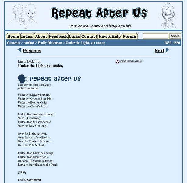 Repeat After Us: Under the Light, Yet Under Activity Repeat After Us: Under the Light, Yet Under Activity