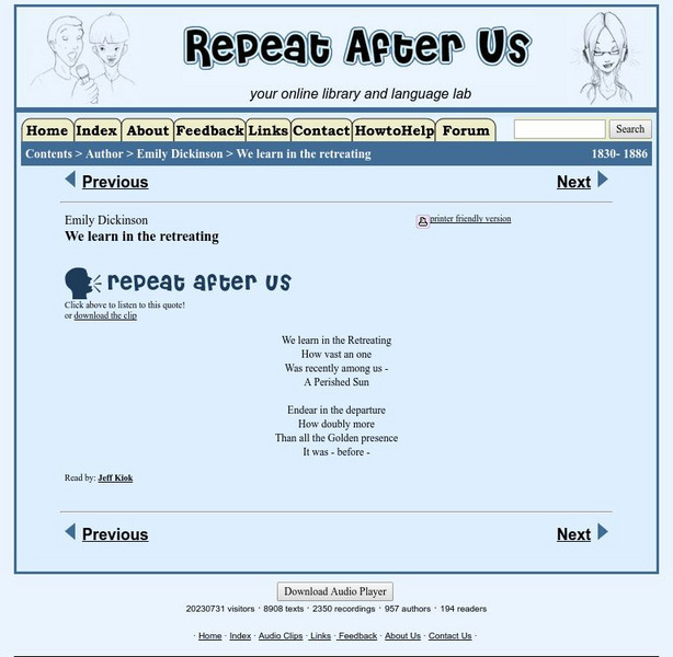 Repeat After Us: We Learn in the Retreating Activity