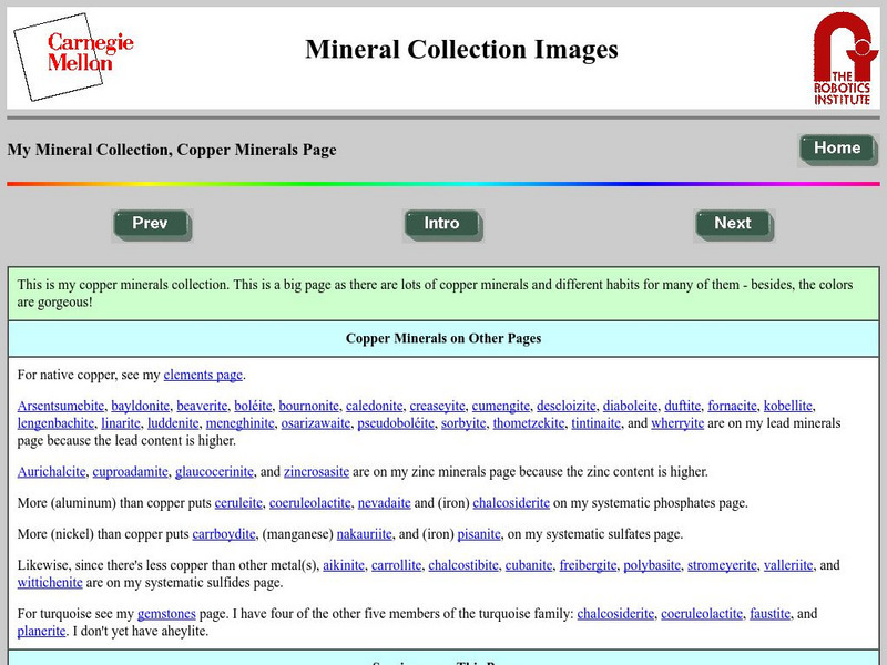 Mineral Collection Images Handout Mineral Collection Images Handout