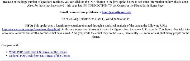 Ibiblio: Real Time World Population Counter Interactive Ibiblio: Real Time World Population Counter Interactive