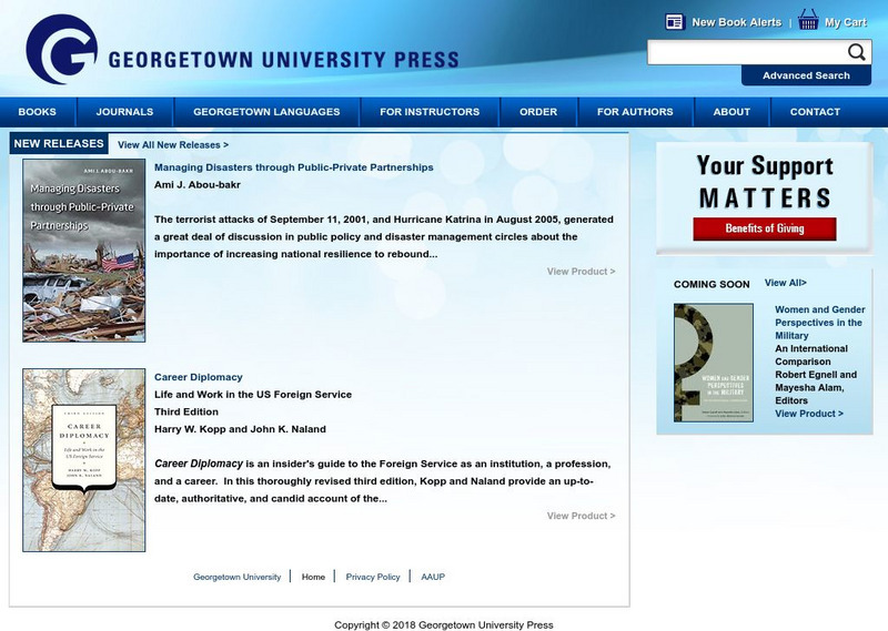 Georgetown University: Georgetown University Press Website