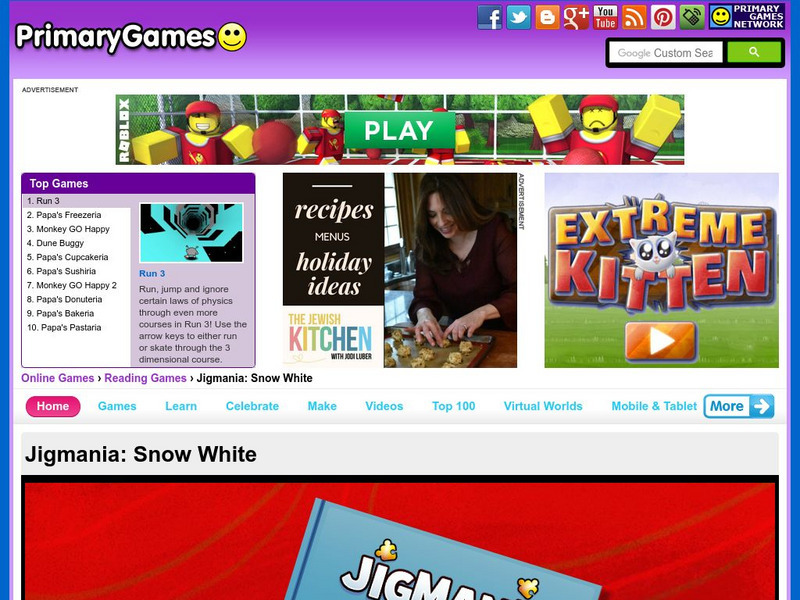 Primary Games: Jigmania: Snow White Activity Primary Games: Jigmania: Snow White Activity