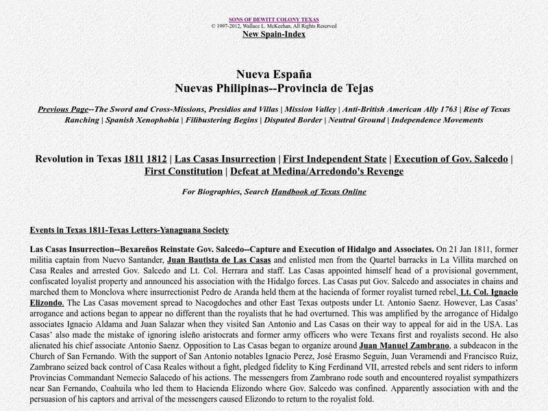 Sons of De Witt Colony Texas: Nueva Espana Nuevas Philipinas Provincia De Tejas Article Sons of De Witt Colony Texas: Nueva Espana Nuevas Philipinas Provincia De Tejas Article