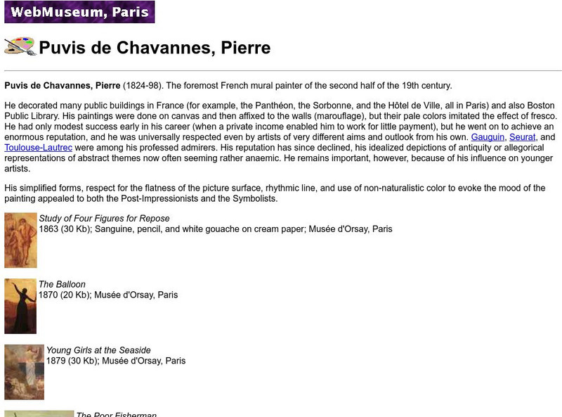 Ibiblio: Web Museum: Pierre Puvis De Chavannes Handout Ibiblio: Web Museum: Pierre Puvis De Chavannes Handout