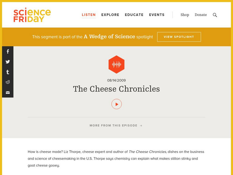 Science Friday: The Cheese Chronicles Audio
