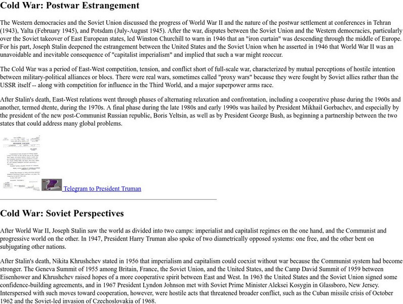 Ibiblio: Post War Estrangement Activity Ibiblio: Post War Estrangement Activity