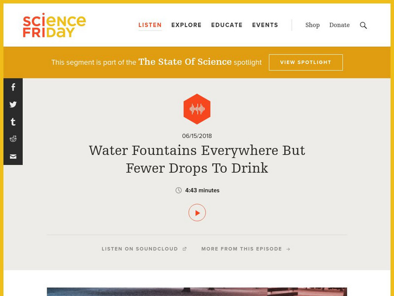 Science Friday: Water Audio Science Friday: Water Audio