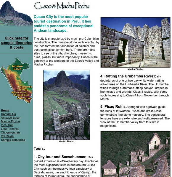 Amazonia Expeditions: Cusco and Machu Picchu Article Amazonia Expeditions: Cusco and Machu Picchu Article